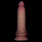 LoveToy Sliding Skin Pro II Dual Layer Silicone Dong – realistiškas dviejų sluoksnių silikoninis dildo – 17,8 cm — Nuotrauka 6