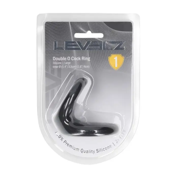 Double O Silicone Cockring – L – Black