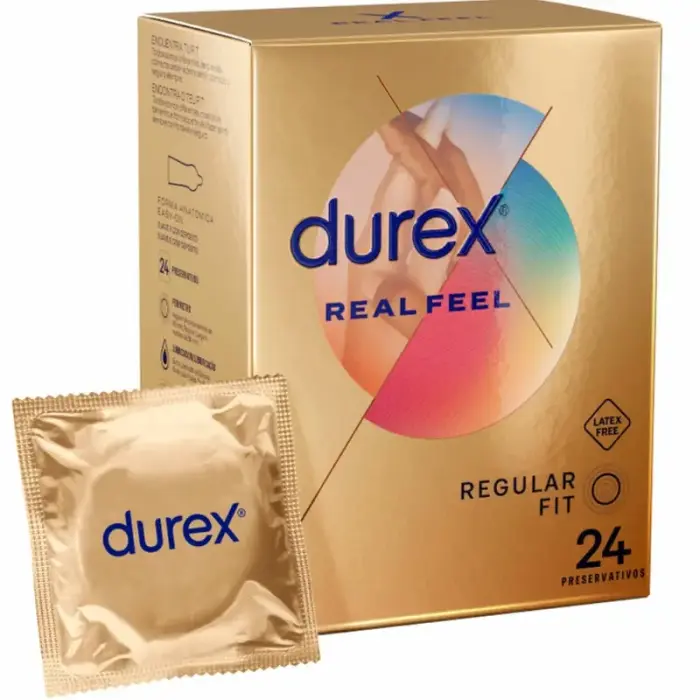 Durex RealFeel prezervatīvi bez lateksa – 24 gab.