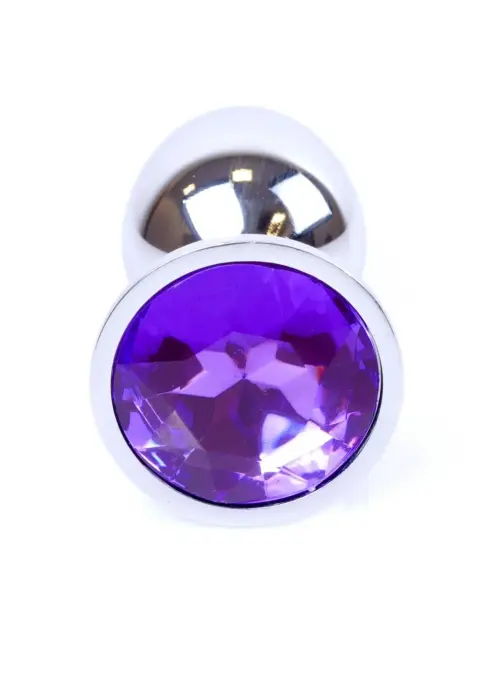 Plug-Jewellery Silver анальная пробка – 7 cm (2.8″) – Фиолетовая
