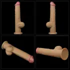 Love Toy Dual-Layered Silicone Handle Dildo – 31.7 cm (12.5″) – Skin — Photo 15