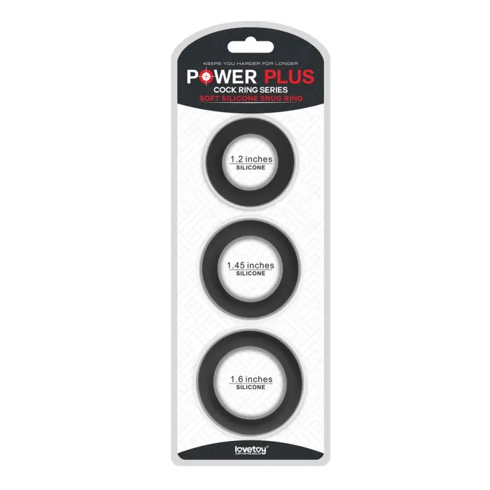 Power Plus Soft Silicone Snug Ring – 3 itin storo žiedai – hipoalerginiai