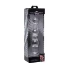 Mammoth Glass kolme munakesega dildo – 17.8 cm (7″) – läbipaistev — Foto 2