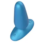 Slim Vibrating Anal Plug with Remote – Blue — Photo 6