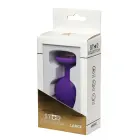Star Collection Purple Anal Plug L with Light Pink Stone — Photo 1