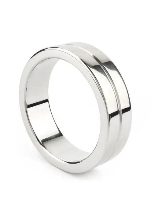 Mr. Steel Single Grooved dzimumlocekļa gredzens – 4.5 cm – sudraba