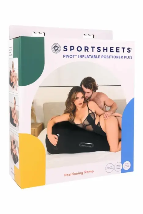 Sportsheets Pivot Inflatable Positioner Plus – velvet surface ramp – supports up to 136 kg