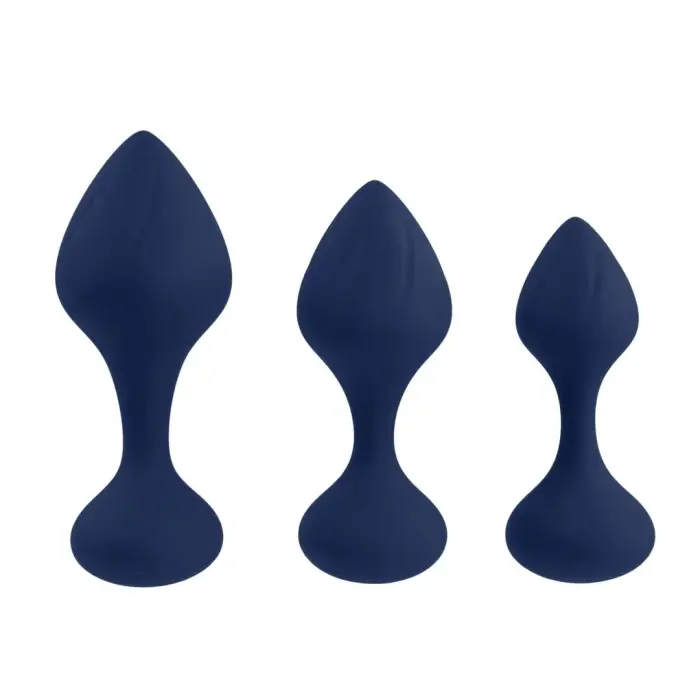 Playboy Pleasure Tail Trainer 3 daļu intīmā silikona komplekts – Zils
