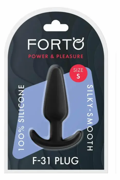 FORTO F-31 anālais spraudnis – S – Melns