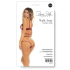 WALK AWAY Walk Away Crotchless Teddy – crotchless lace teddy with floral design – burgundy – M/L — Photo 3