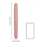 RealRock Slim двусторонний дилдо – 35.6 cm (14″) – телесный — Фото 5