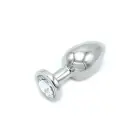 Dobais anālais spraudnis ar dārgakmeni – 6 cm (2.4″) – Caurspīdīgs — Foto 3