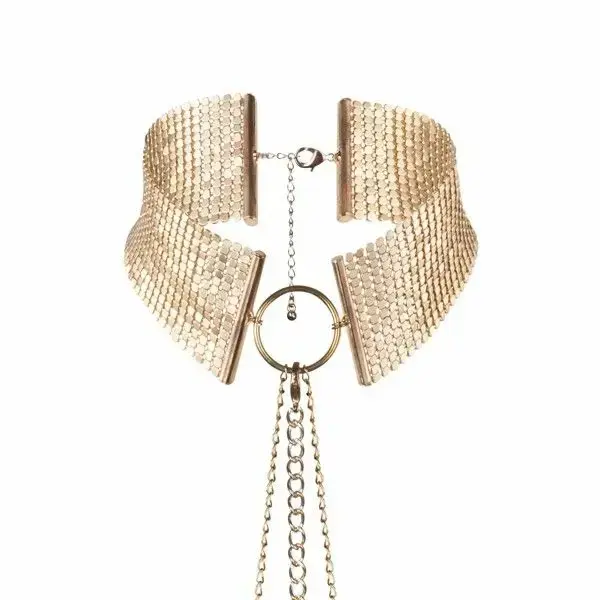 Bijoux Indiscrets Desir Metallique Gold Adjustable Mesh Necklace Belt – One Size