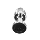 Buttocks by TOYJOY The Glider Vibrating Anal Plug – 10.2 cm (4″) – Silver — Photo 3
