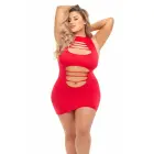 Can't Commit – sarkana minikleita ar atvērtu muguru – Queen Size — Foto 1