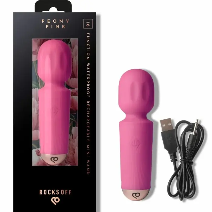 Rocks-Off Mini Rechargeable wand вибратор – 11.5 см (4.5″) – розовый