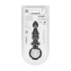 LEVELZ Ribbed Silicone Anal Probe with Loop – Black — Photo 2