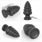 King Sized Vibrating Anal Plug – 18 cm (7″) – Black — Photo 12