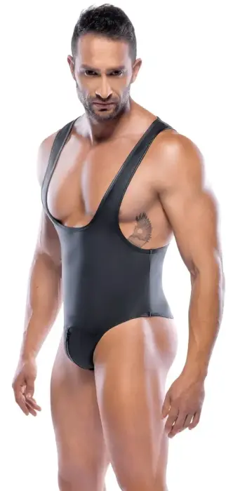 Svenjoyment Wrestler bodijs – melns – XL Foto 3