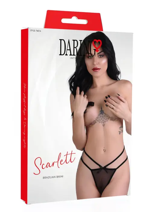 Scarlett brazīliešu biksītes – melnas – L/XL Foto 5