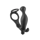 BLUE JUNKER Prostate Stimulator Cockring Plug AP070 - Black Photo