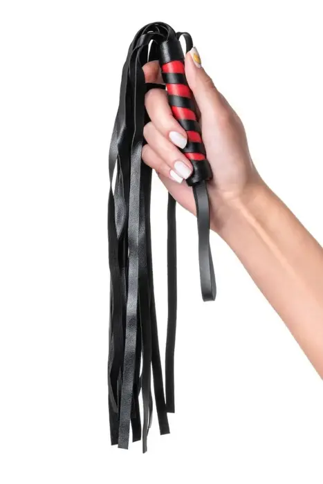 Anonymo flogger, PU leather, black, 45 cm Foto 2