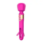 Wand вибратор с подвижным язычком – 18 cm (7″) – розово-красный — Фото 1