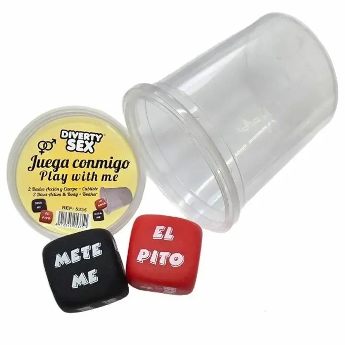 Diverty Sex DIABLO PICANTE Dice Game – Action & Body Part Set with Cup