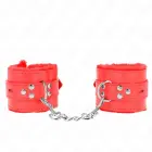 KINK Fur-Lined Adjustable Wrist Restraints – Red — Photo 1