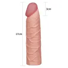 Add 1" Pleasure X Tender Penis Sleeve – TPE peenise pikendusvarruk – Värv: Flesh — Foto 5