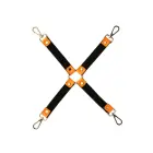 Dream Toys Radiant Hog Tie – spīd tumsā – oranžs – 4 āķi – bez niķeļa — Foto 4