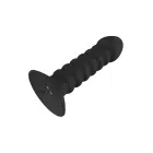 Vibrating Textured Anal Plug with Suction Cup – 11 cm – Black — Photo 8