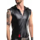 Regnes Fetish Planet RMDario001 wetlook vest – black – L — Photo 4