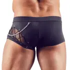 Men's Pants with Mesh and Chain Detail – Black – S — Photo 4