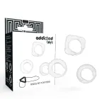 ADDICTED TOYS C-Ring Set Clear – Flexible Silicone Support Rings, 3 Sizes — Photo 1