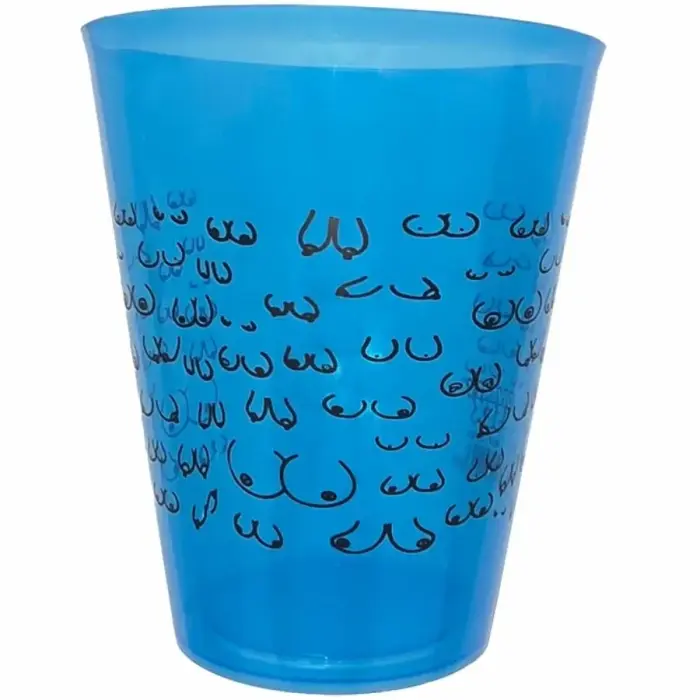 Diablo Picante party cup – blue with black motifs – 500 ml