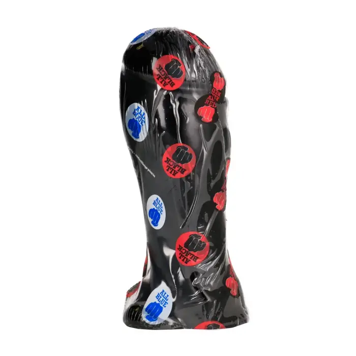 All Black dildo su sėklidėmis – 22 cm (9″)