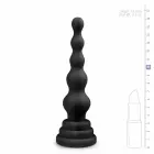 Kiotos Cone Shape силиконовый анальный дилдо с жемчужной структурой – 16.5 cm (6.5″) – Черный — Фото 2