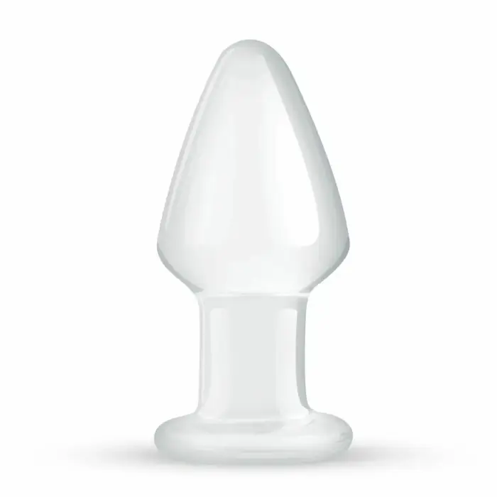 Glas Model No. 25 vidējs stikla anālais aksesuārs – 10 cm (4″) – Caurspīdīgs
