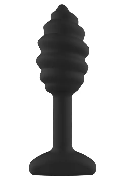Teksturēts anālais spraudnis – 9.2 cm – Melns