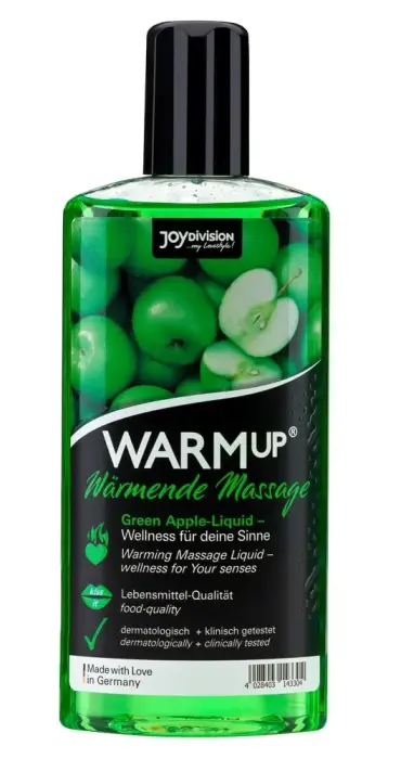 WARMup šildomasis masažo skystis – žalias obuolys – 150 ml