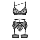 OBS Nuites 3-osios dalies pesukomplekt – läbipaistev must – 2XL/3XL Photo