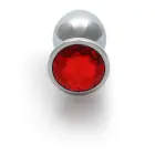 Round Gem Butt Plug – M – Red — Photo 4