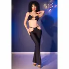 Chilirose CR 4851 melns topa un legingu komplekts ar zelta akcentiem – L — Foto 6