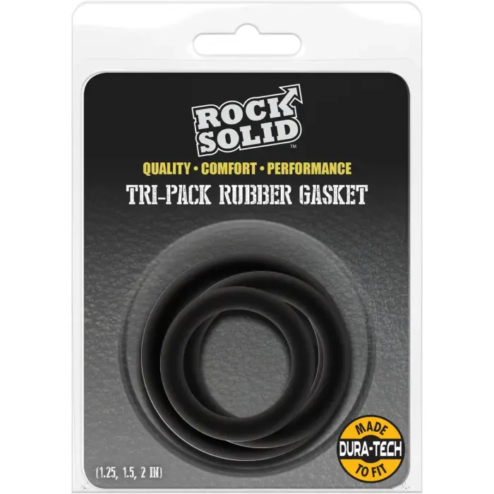 Tri-Pack Rubber Gasket Cock Ring Set