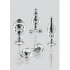 TOYJOY GLASS WORXX caurspīdīgs stikla anālais spraudnis ar tekstūru — Foto 2