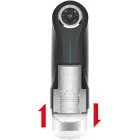 Jamyjob Milker Intimate Machine aukštyn ir žemyn judesių vandeniui atsparus TPE masturbatorius – 27 cm – juodas — Nuotrauka 3