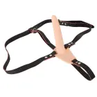 Vibruojantis strap-on dildo – 15.7 cm (6.2″) – Juodas — Nuotrauka 4