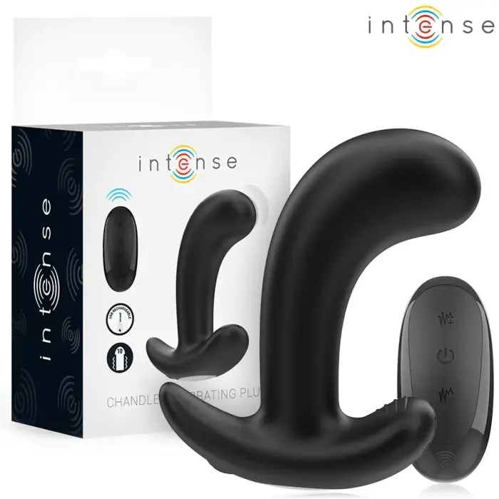 INTENSE Chandler Vibrating Anal Plug – 9 cm – Black