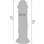 ToyJoy Get Real Deluxe Thick Intimate Model Dual-Density Dildo – 35.5 cm (14″) – Skin — Photo 4